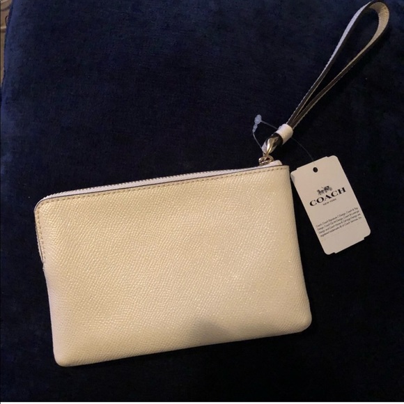 Coach Leather Glitter Corner Zip Wristlet - Picture 2 of 4